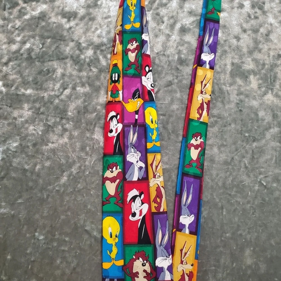 1996 Vintage Looney Tunes Mania Character Tie - Picture 5 of 5